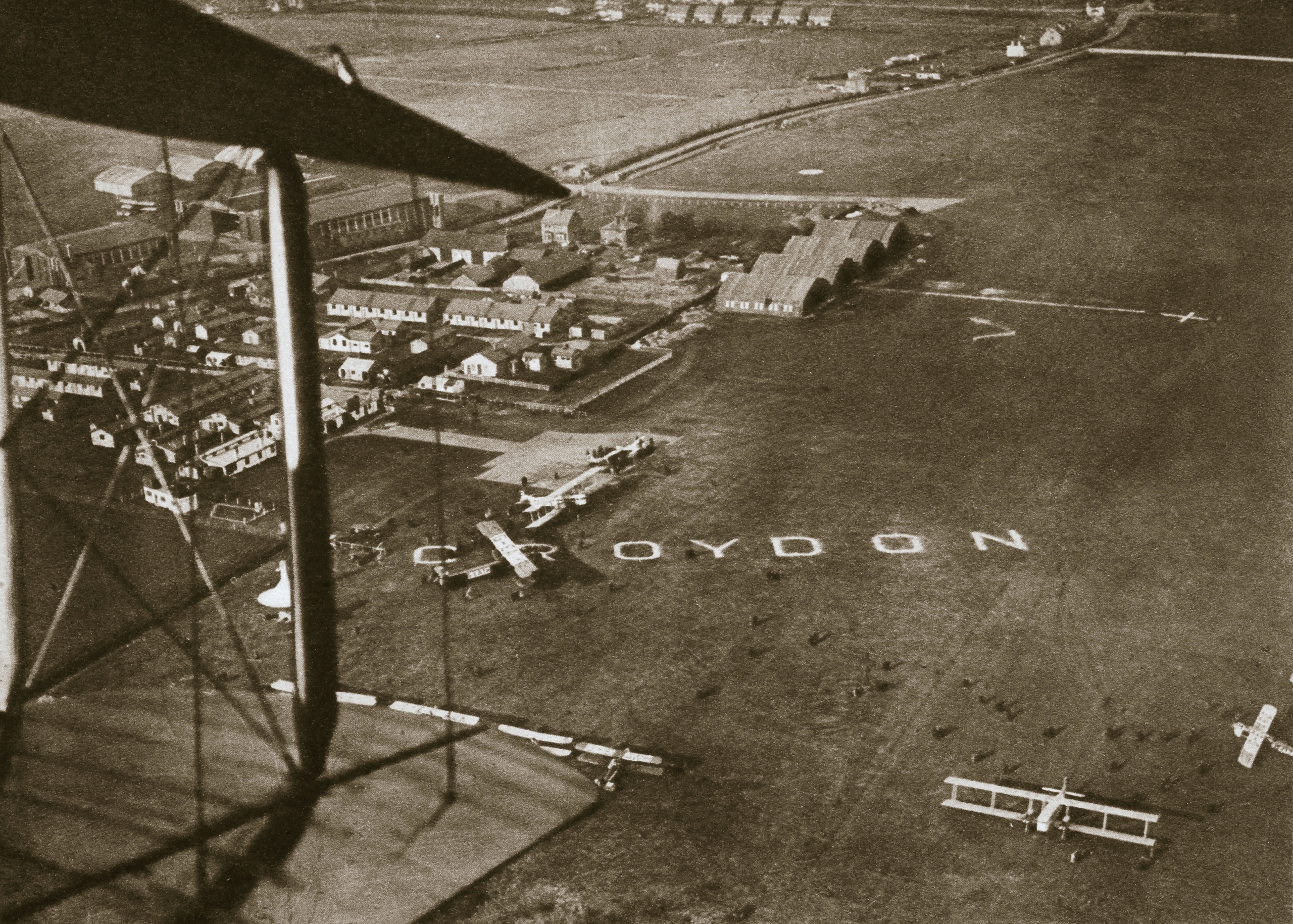 Aerial view of London Airport, 1925. Artist: Unknown. Image shot 1925. Exact date unknown.